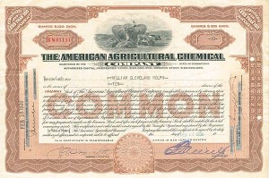 American Agricultural Chemical Co. - Stock Certificate